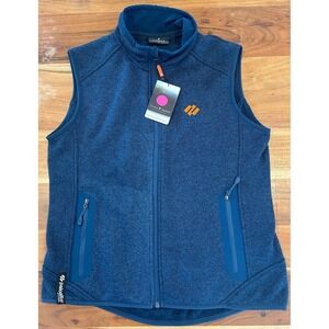 Fossa Apparel Ladies Terrace Sweater Fleece Vest Blue Full Zip Size M 3752 NEW